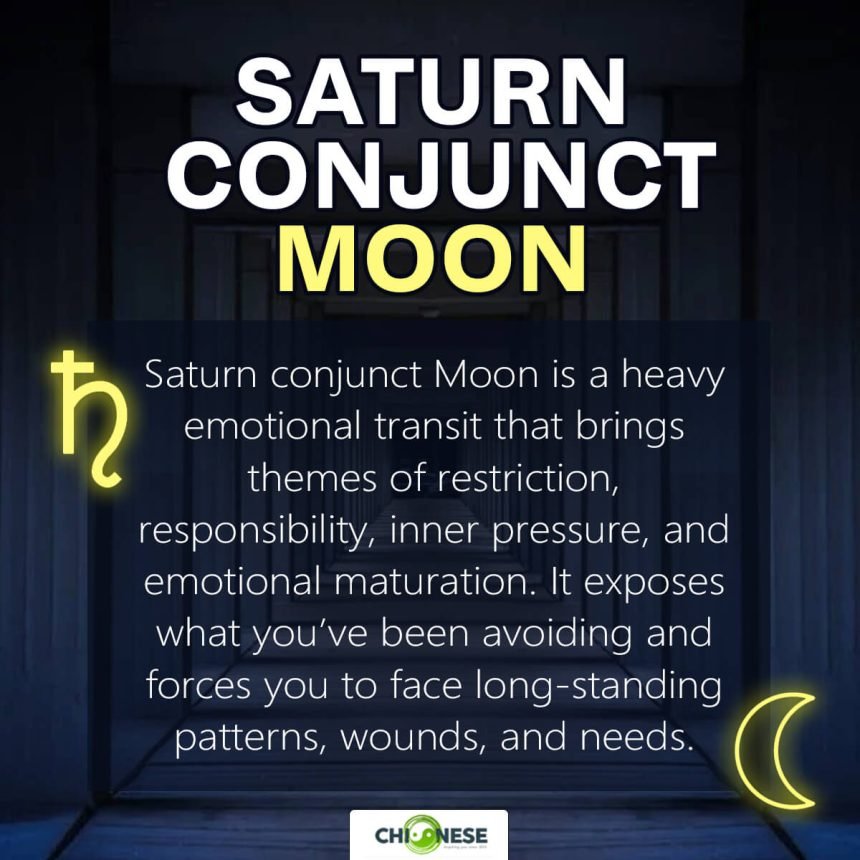 Saturn conjunct Moon transit