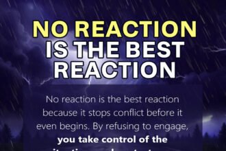No reaction is the best reaction