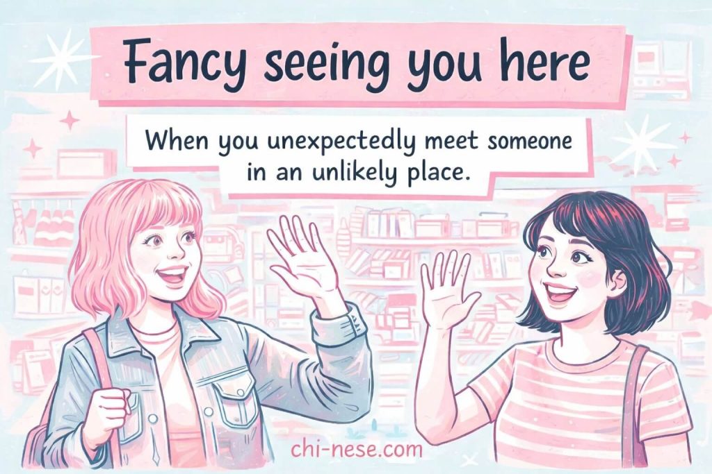 fancy seeing you here meaning