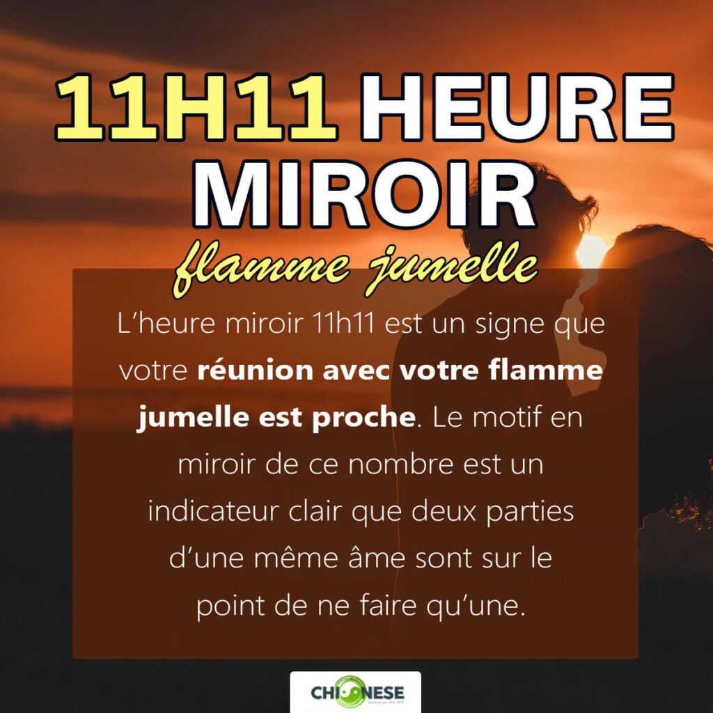 heure miroir 11h11 flamme jumelle