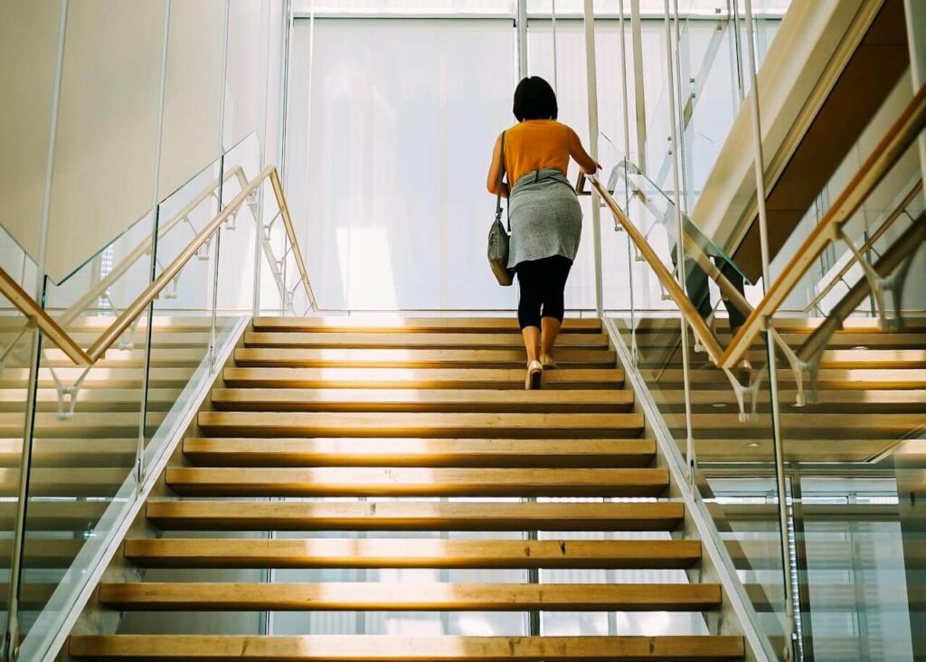 superstition crossing on stairs