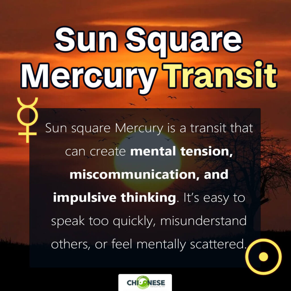 sun square mercury transit