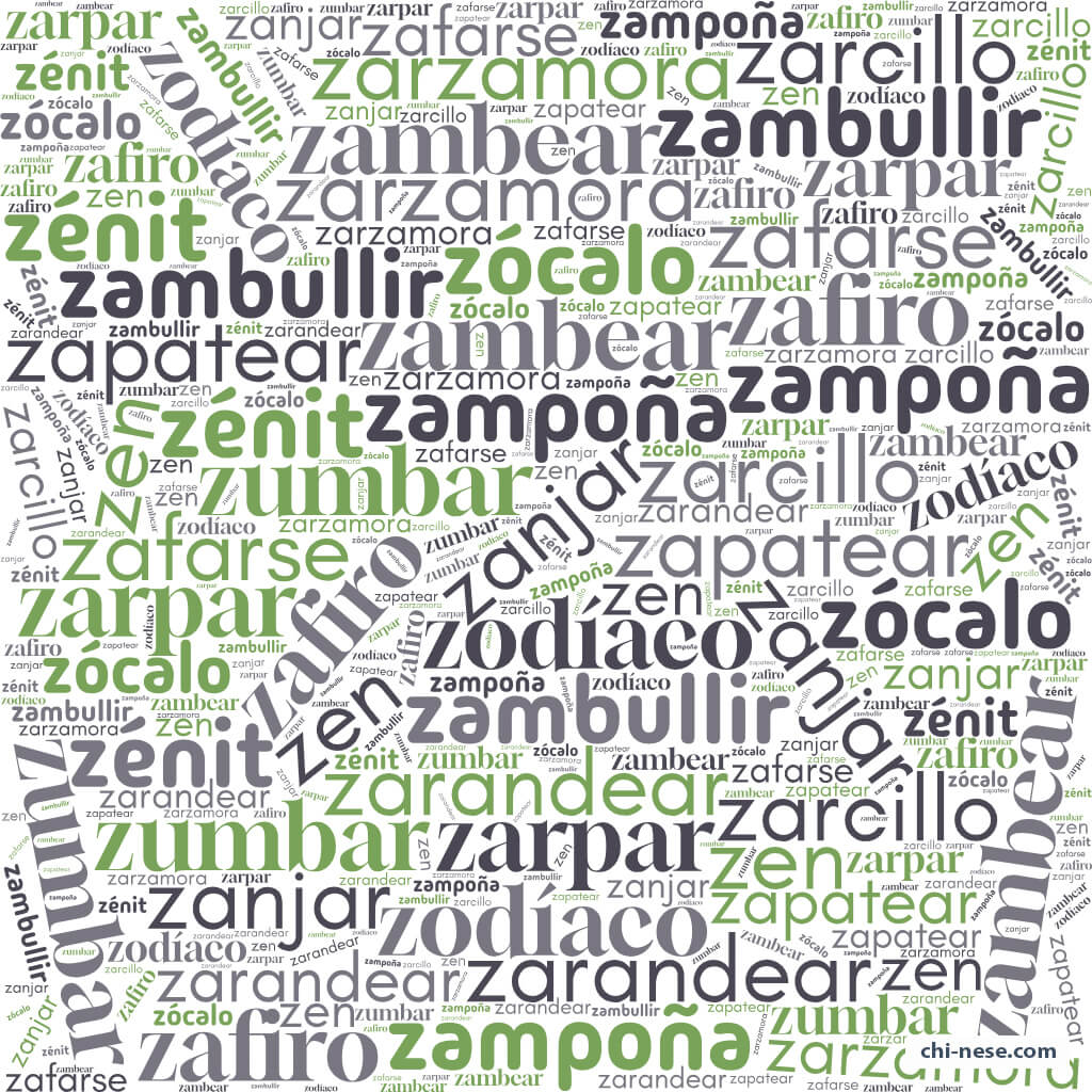 palabras positivas que empiezan por z